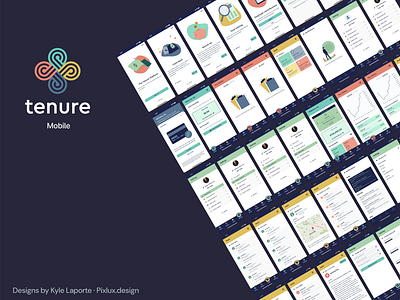 Tenure app branding figma high fidelity prototypes interaction design mobile design protopie ui ui animation ux web design wireframes