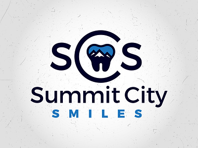 Summit City Smiles branding dental dentist logo