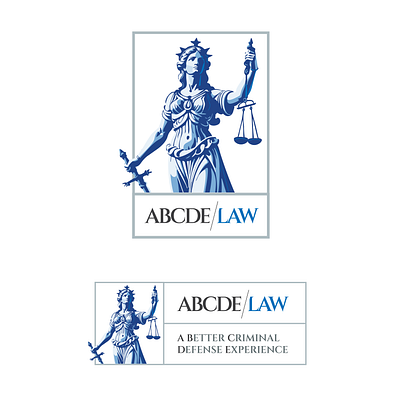 ABCDE Law - A Better Criminal Defense Experience branding criminal illustration law logo