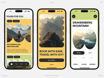 Travel app android app clean concept ios material travel ui uiux