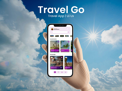 Case Study on UX/UI Design for a Travel Go App app app design branding design graphic design illustration logo prototype typography ui ux vector web design wireframe