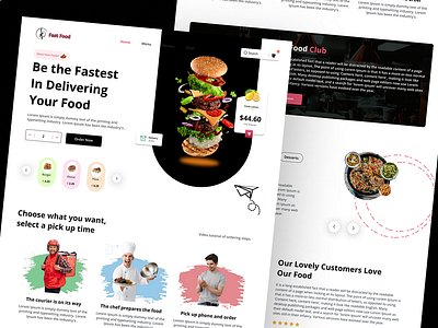 Restaurant Landing Page Design figma graphic design landing page desing minimal landing page modern landing page design restaurant landing page ui design ux design website design website redesign