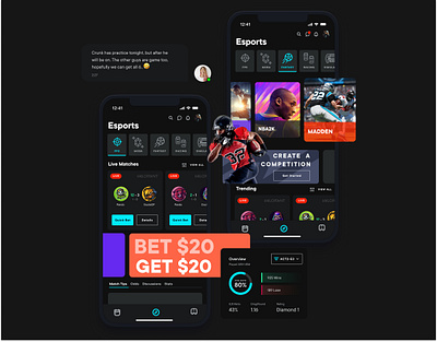 Esports App design esports mobile app product design ui ux video games