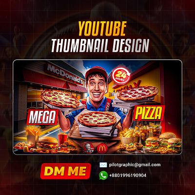 Food YouTube Thumbnail Design banner branding brochure design business cover cover art flyer food graphic design logo manipulation photo editing podcast post print design social media post thumbnail ui youtube