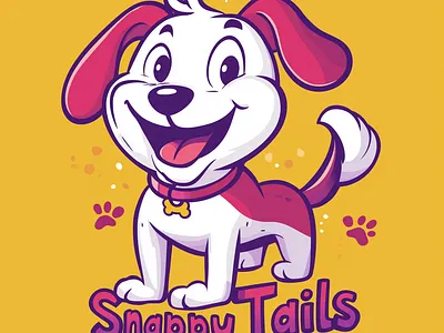 SnappyTails Pet Products Logo friendly design