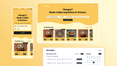 KosTable booking food restaurant ui