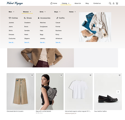 Mega-Menu | Shopify | E - commerce | Top header navigation design e commerce mega menu menu navigation online shop shopify store navigation top header ui ux uxui design web design