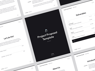 FREE Project Proposal Figma Template clean document figma free freebie graphic design minimal modern project proposal proposal template