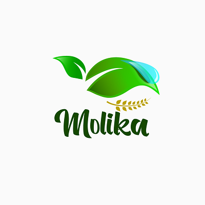 Molika Logo Design branding design farm graphic design green identity illustration leave logo vector