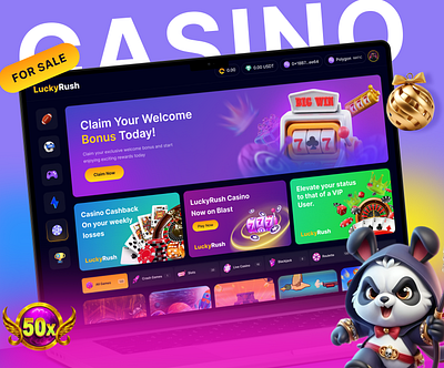 Casino website [FOR SALE] bet betting blockchain casino games casino platform casino template casino vip crypto casino gambling game gaming home page igaming live casino slot design sport sports betting template ui white label i