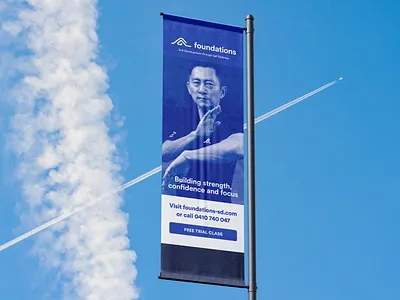 Foundations Banners brand graphic design print design