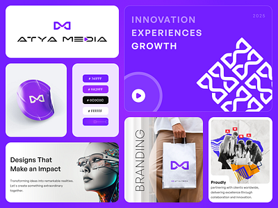 Branding for Atya Media brand guidelines branding clean and bold aesthetic graphic design logo design marketing design media branding modern branding typography visual identity