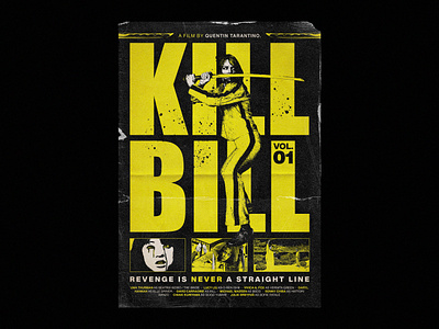 Movie Poster Design: Kill Bill Pt. 01 movie poster design photoshop poster poster design retro design