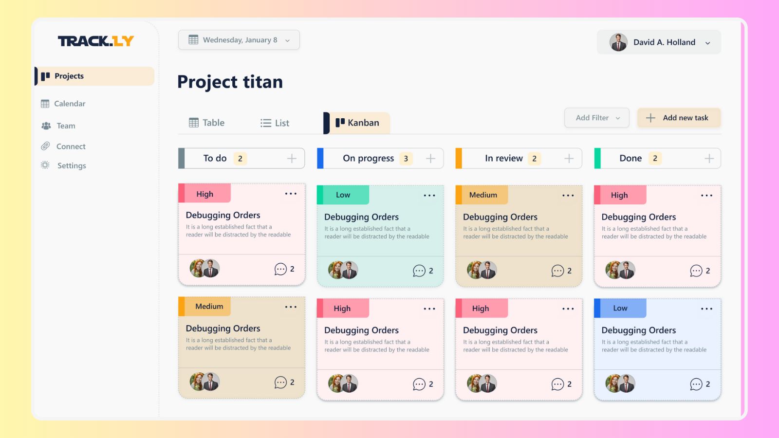Track.ly Work Management UI-UX kanba product deisgner product design projectmanagement taskmanagement taskui ux ui ui ux designs ux