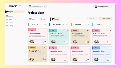 Track.ly Work Management UI-UX kanba product deisgner product design projectmanagement taskmanagement taskui ux ui ui ux designs ux