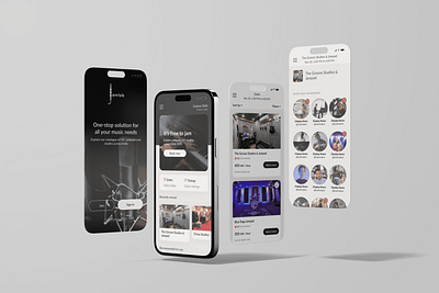 Jamlab booking app branding information architecture jamlab jampad music product design product strategy studios ui ux