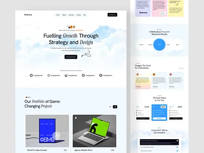 Agency Website Landing Page agency ui design digital marketing agency portfolio web design portfolio website ui ui design website website design