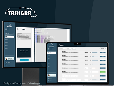 TASKGRR - Web Design app b2b branding design figma high fidelity prototypes illustration interaction design mobile design protopie saas ui