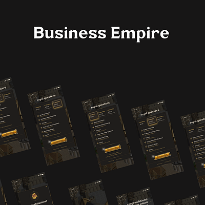 UBQ Business Empire - Mobile Game Design app branding design figma game design high fidelity prototypes illustration interaction design mobile design protopie ui