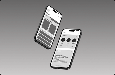 Financial Literacy App: Library Wireframe Design problem solving design