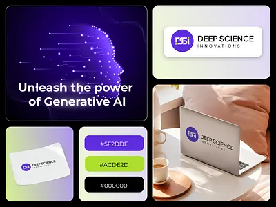 Deep Science Innovations: A Bold Identity for Generative AI aiidentity airesearch bolddesign cuttingedgeinnovation deepscienceinnovations designfortech futuristicdesign generativeai innovativedesign logodesign minimalistbranding modernbranding techbranding technologydesign visualidentity