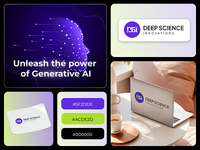 Deep Science Innovations: A Bold Identity for Generative AI aiidentity airesearch bolddesign cuttingedgeinnovation deepscienceinnovations designfortech futuristicdesign generativeai innovativedesign logodesign minimalistbranding modernbranding techbranding technologydesign visualidentity