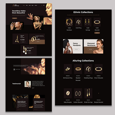 Jewelry Shop Shopify Store Design branding design ecommerce website elementore fiverr landing page marketing product page redesign shopify shopify store shopify website ui ui design webdesign website design website speed optimization wordpress