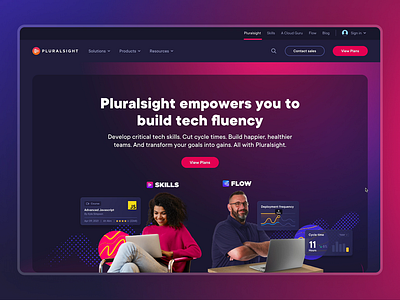 Pluralsight - Complete Website Design animation branding business business website clean corporate website figma homepage design landing page modern modern website responsive scroll scroll animation ui ui design uiux web design website design