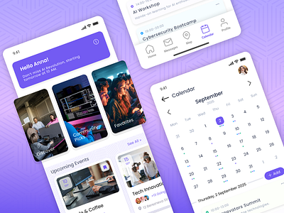 Event Mobile App app calendar dashboard design events it mobile design stu ui uiux ux web design
