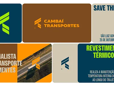 Cambaí Transportes brand identity branding editorial graphic design logo simbolo