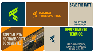 Cambaí Transportes brand identity branding editorial graphic design logo simbolo