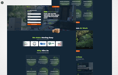 Moving Company Website Design by Rotate Digital branding graphic design ui