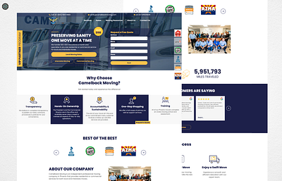 Moving Company Website Design by Rotate Digital branding graphic design ui