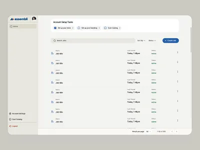 Assembli - Job Dashboard ai branding construction saas