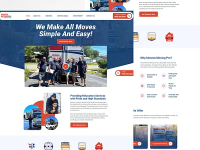 Moving Company Website Design by Rotate Digital branding graphic design ui