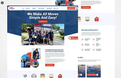 Moving Company Website Design by Rotate Digital branding graphic design ui