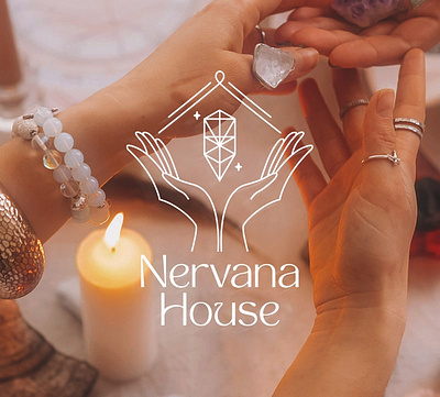 Nervana House - Logo Design brand design branding crystals design healing logo design vector wellness