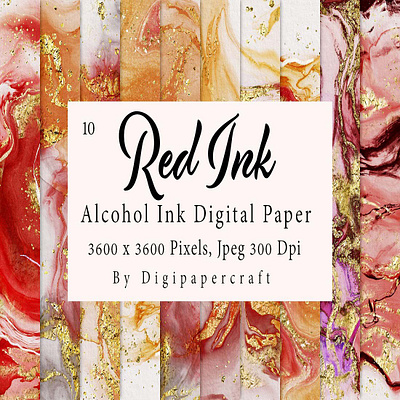 Alcohol Ink Paper, Red Alcohol ink, Watercolor Ink Texture 3d animation branding graphic design logo motion graphics