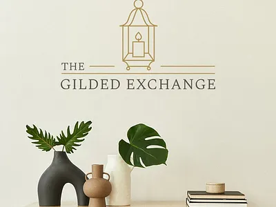The Gilded Exchange - Logo Design aesthetic brand design branding consignment furniture logo logo design vector