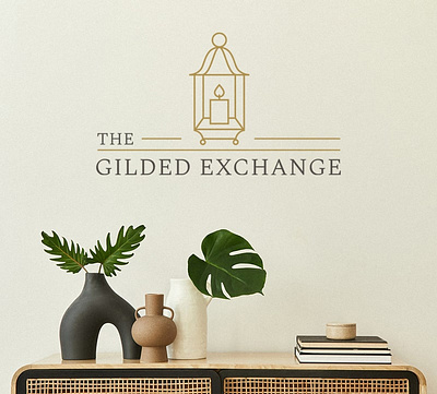 The Gilded Exchange - Logo Design aesthetic brand design branding consignment furniture logo logo design vector