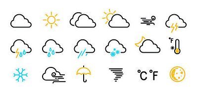 Weather Mobile Icons