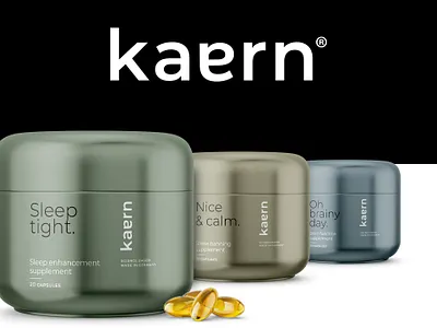 Brand Identity and Packaging for Kaern Health Supplements brand branding embalagem germany health jar label logo nootropics packaging rotulo suplementos supplements