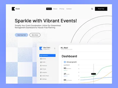 Events Management Dashboard Website design graphic design ui ux website