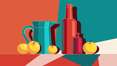 Simple still life illustration simple still life vector vivid