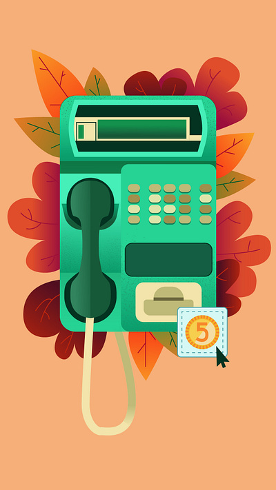 Old phone illustration phone vector