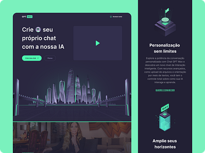 Landing Page Chat AI ai chat design interface landing page landing page green page page green ui ui green uidesign website