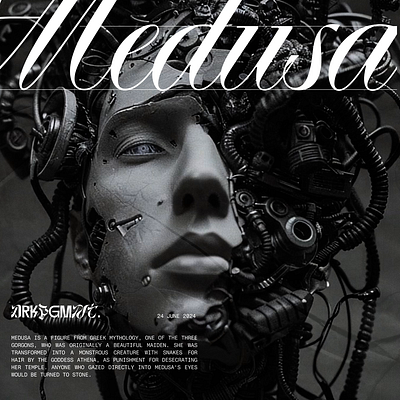 Medusa animation design typography