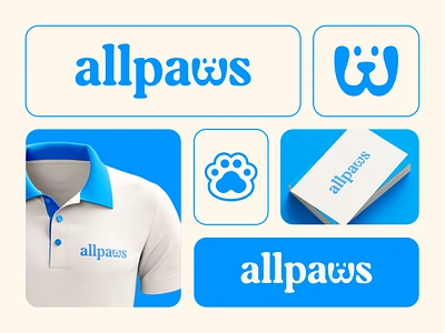 Allpaws brand branding cute design dog logo logotype paw pet pets petshop puppy typography