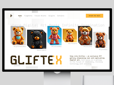 First Screen | NFT bear design first screen landing page nft nft collection ui ui design ui ux web design