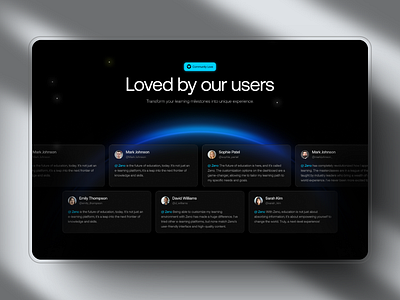 Web 3 Education Platform Landing Page dark design darkmode education landing page modern landing page tech ui design ux web3